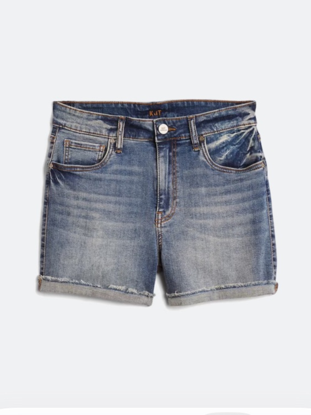 Kut From The Kloth High Rise Fray Hem Denim Short 0